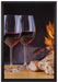Baguette Wein Picknick auf Leinwandbild gerahmt Größe 60x40