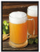 Bier Malz Bierglas auf Leinwandbild gerahmt Größe 80x60