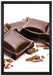 Schokolade Schokoladenraspeln auf Leinwandbild gerahmt Größe 60x40