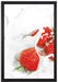 Erdbeeren Erdbeermilch auf Leinwandbild gerahmt Größe 60x40