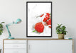 Erdbeeren Erdbeermilch auf Leinwandbild gerahmt verschiedene Größen im Wohnzimmer