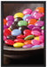 Schokolade Smarties Süßigkeiten auf Leinwandbild gerahmt Größe 60x40