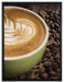 Coffee Cappuccino Kaffee Nachmittag auf Leinwandbild gerahmt Größe 80x60