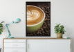 Coffee Cappuccino Kaffee Nachmittag auf Leinwandbild gerahmt verschiedene Größen im Wohnzimmer