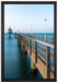 Steg Meer Strand auf Leinwandbild gerahmt Größe 60x40