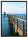 Steg Meer Strand auf Leinwandbild gerahmt Größe 80x60