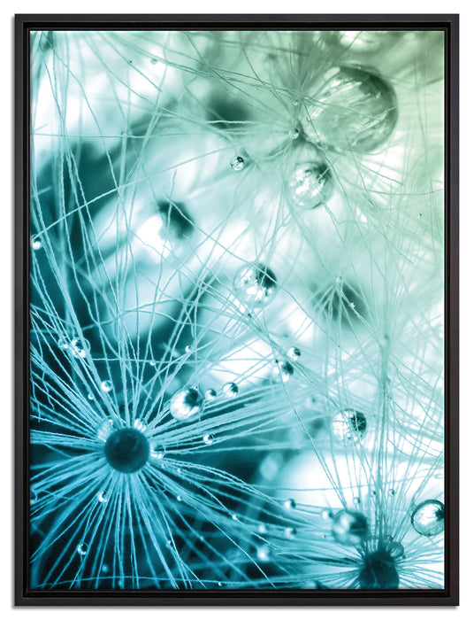 Glasperlen weißes Gras Abstrakt auf Leinwandbild gerahmt Größe 80x60