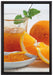 Orangen Marmelade Orangensaft auf Leinwandbild gerahmt Größe 60x40
