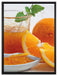 Orangen Marmelade Orangensaft auf Leinwandbild gerahmt Größe 80x60