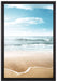 Sonnenschein Beach Strand Himmel auf Leinwandbild gerahmt Größe 60x40