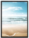 Sonnenschein Beach Strand Himmel auf Leinwandbild gerahmt Größe 80x60