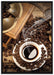 Kaffee Cappucino auf Leinwandbild gerahmt Größe 100x70