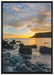 Felsen am Strand auf Leinwandbild gerahmt Größe 100x70