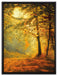 Wald im Herbst auf Leinwandbild gerahmt Größe 80x60