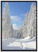 Winterlandschaft Bäume auf Leinwandbild gerahmt Größe 100x70