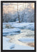 Bach in Winterlandschaft auf Leinwandbild gerahmt Größe 60x40