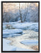 Bach in Winterlandschaft auf Leinwandbild gerahmt Größe 80x60