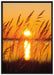 Sonne zwischen Gräsern auf Leinwandbild gerahmt Größe 100x70
