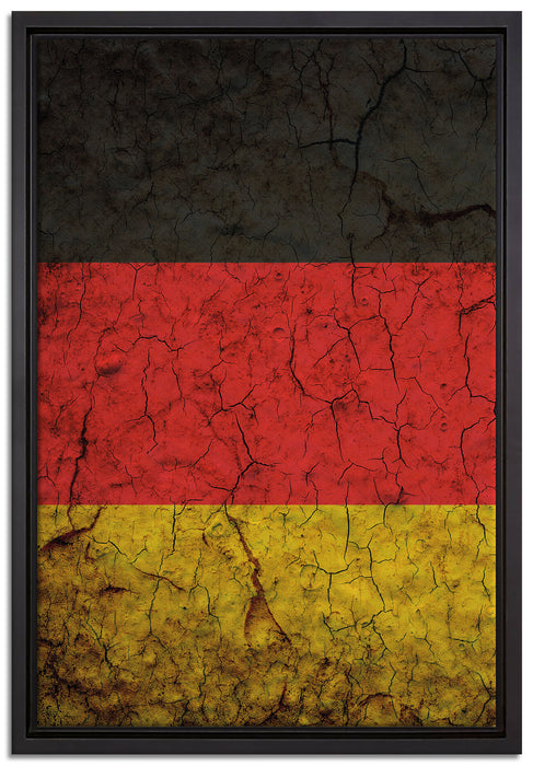 Deutschlandfahne auf Leinwandbild gerahmt Größe 60x40