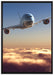 Flugzeug über den Wolken auf Leinwandbild gerahmt Größe 100x70
