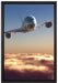 Flugzeug über den Wolken auf Leinwandbild gerahmt Größe 60x40