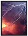 Blitze und Gewitter auf Leinwandbild gerahmt Größe 80x60
