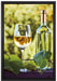 Wein und Weintrauben auf Leinwandbild gerahmt Größe 60x40