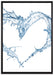 Herz aus Wasser auf Leinwandbild gerahmt Größe 100x70