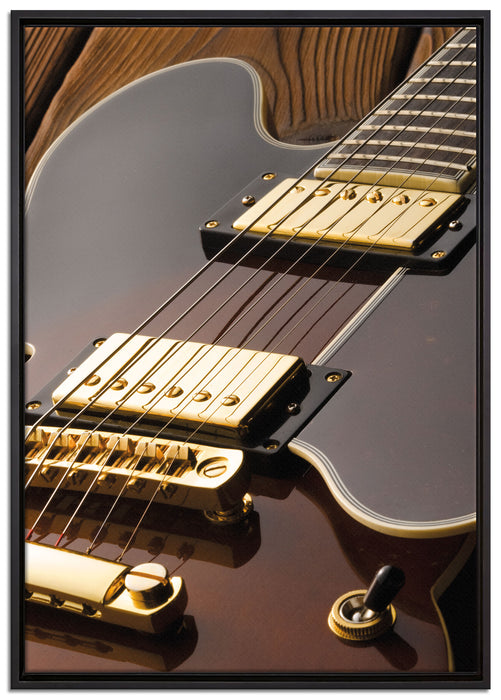 E-Gitarre auf Leinwandbild gerahmt Größe 100x70