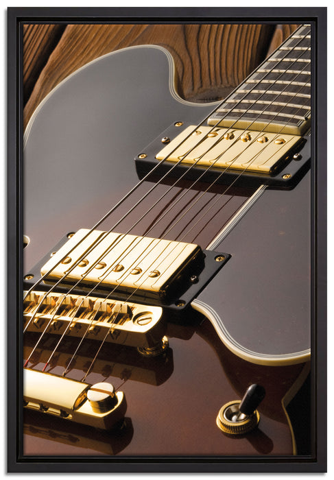 E-Gitarre auf Leinwandbild gerahmt Größe 60x40