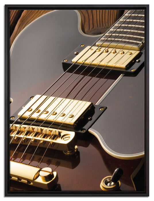 E-Gitarre auf Leinwandbild gerahmt Größe 80x60