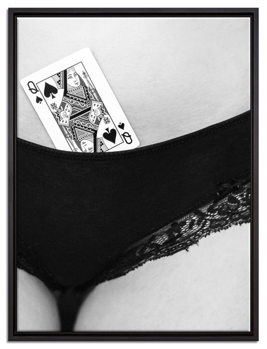 Dark Karte im Höschen auf Leinwandbild gerahmt Größe 80x60