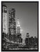 New York City Skyline bei Nacht auf Leinwandbild gerahmt Größe 80x60