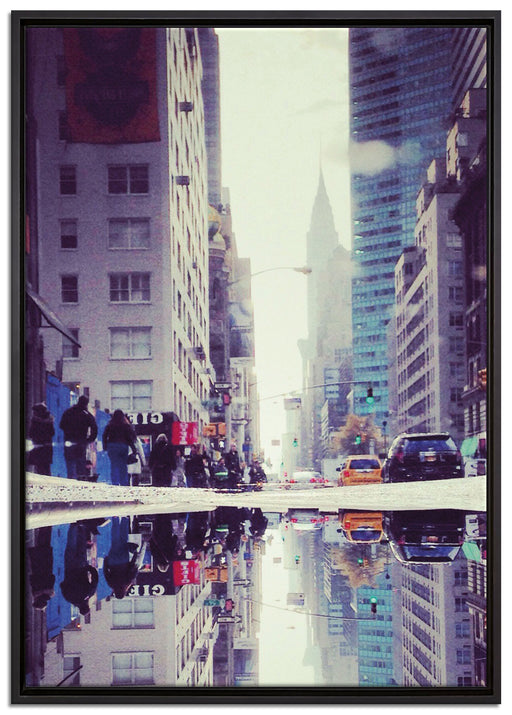 New York Times Square auf Leinwandbild gerahmt Größe 100x70