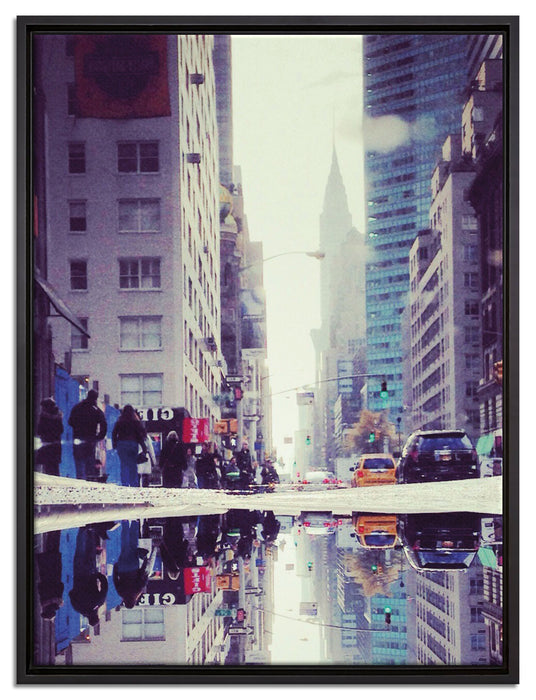 New York Times Square auf Leinwandbild gerahmt Größe 80x60