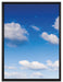 Wolken am blauen Himmel auf Leinwandbild gerahmt Größe 80x60