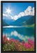 Blumenwiese See auf Leinwandbild gerahmt Größe 60x40