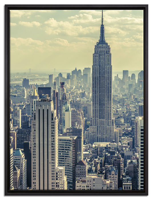 New York Manhattan auf Leinwandbild gerahmt Größe 80x60