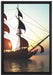 Altes Segelschiff auf Leinwandbild gerahmt Größe 60x40