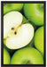 Grüne Äpfel auf Leinwandbild gerahmt Größe 60x40