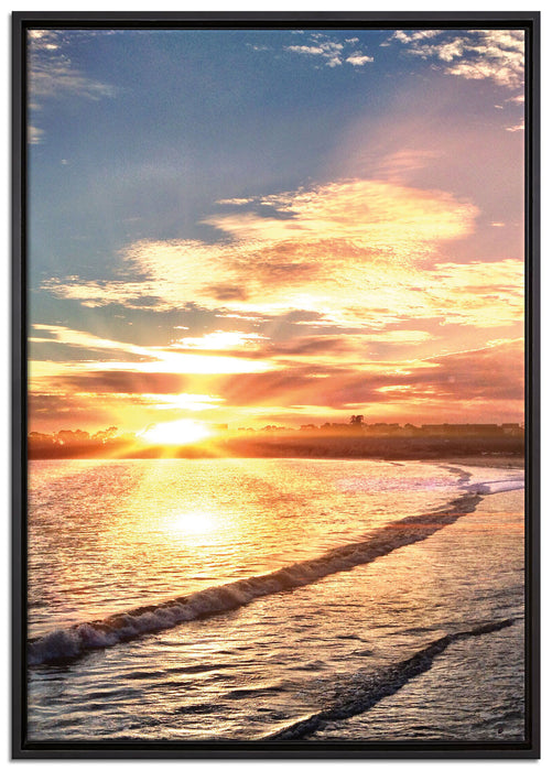 Los Angeles Beach auf Leinwandbild gerahmt Größe 100x70