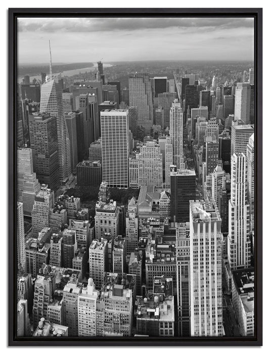 New York Skyline auf Leinwandbild gerahmt Größe 80x60