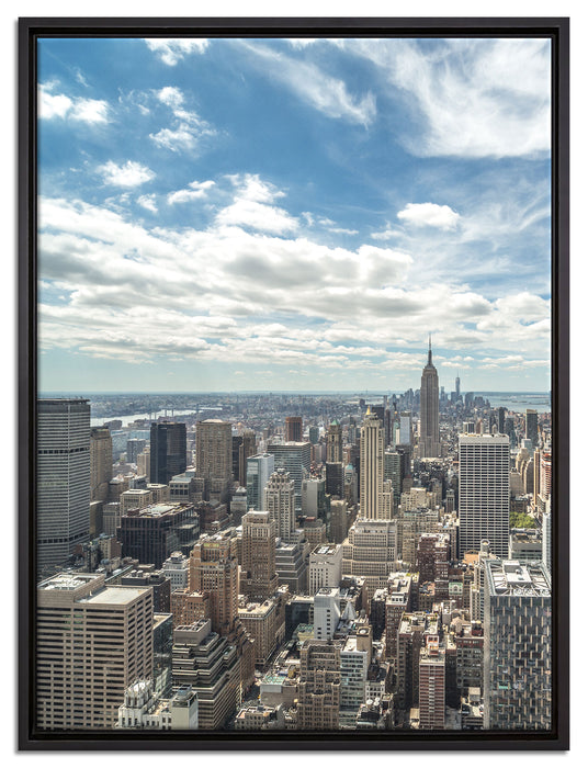 New York Skyline auf Leinwandbild gerahmt Größe 80x60