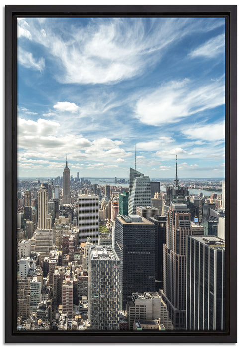 New York Skyline auf Leinwandbild gerahmt Größe 60x40