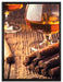 Whisky und Zigarre auf Leinwandbild gerahmt Größe 80x60