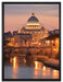 Vatikan Petersplatz auf Leinwandbild gerahmt Größe 80x60