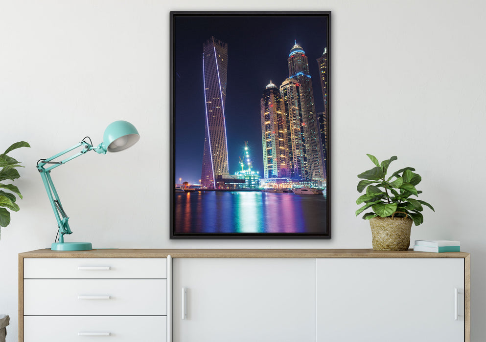 Dubai Burj al Arab auf Leinwandbild gerahmt verschiedene Größen im Wohnzimmer
