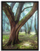 Wald auf Leinwandbild gerahmt Größe 80x60
