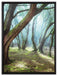 Wald auf Leinwandbild gerahmt Größe 80x60