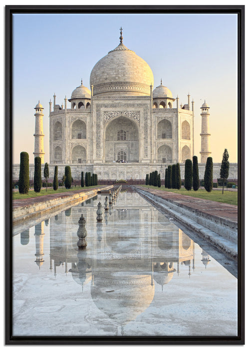Taj Mahal auf Leinwandbild gerahmt Größe 100x70